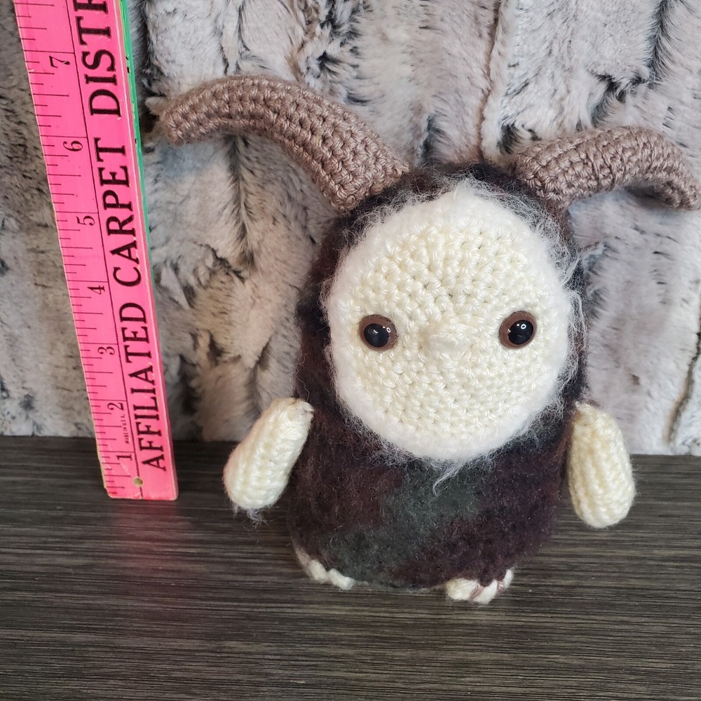 Handmade Crochet Forest Sprite Horned Mythical Nature Monster 6" Plush